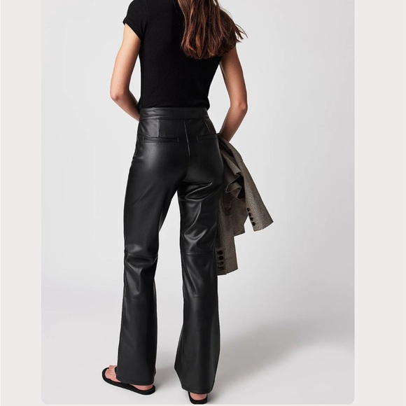 Free People NWOT Uptown Vegan Leather Pants size 12 - Picture 3 of 8